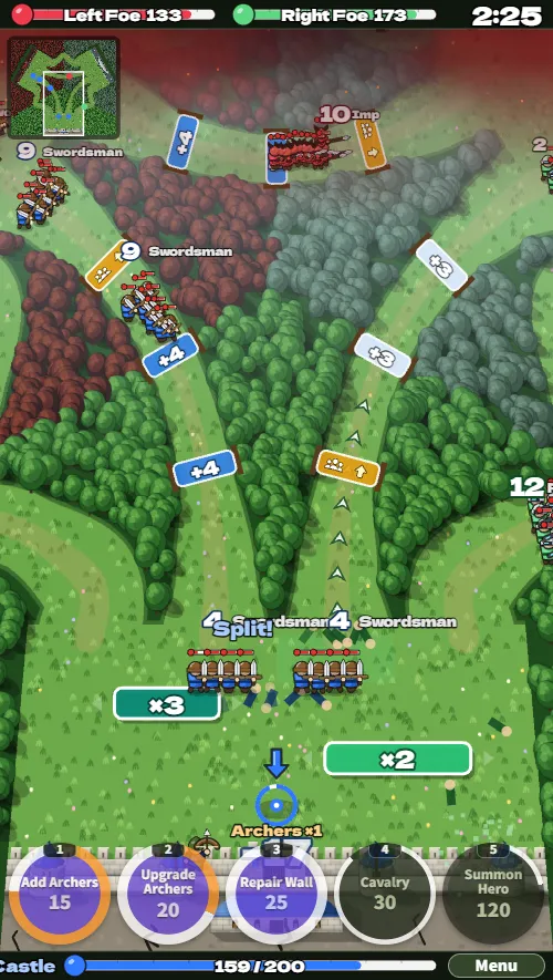Three-way battles